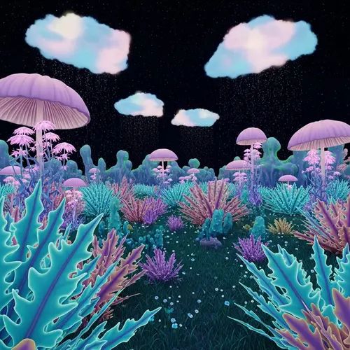 Psychedelic Acid Plants Garden - Unusual Neon Flora