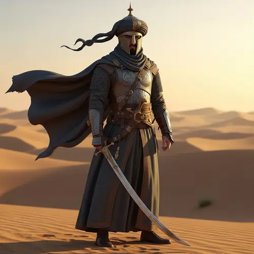 Middle-Eastern Knight in Traditional Attire