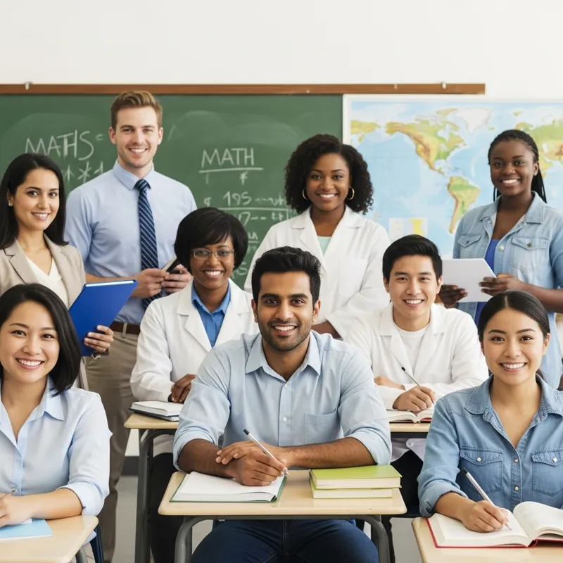 Diverse Teachers in Classroom - Education Professionals