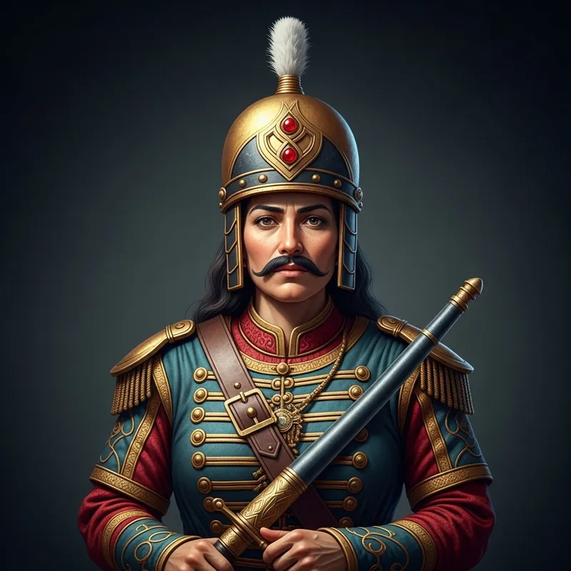 Female General in Traditional Male Attire - Modern Take