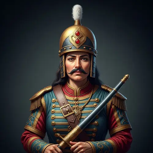 Female General in Traditional Male Attire