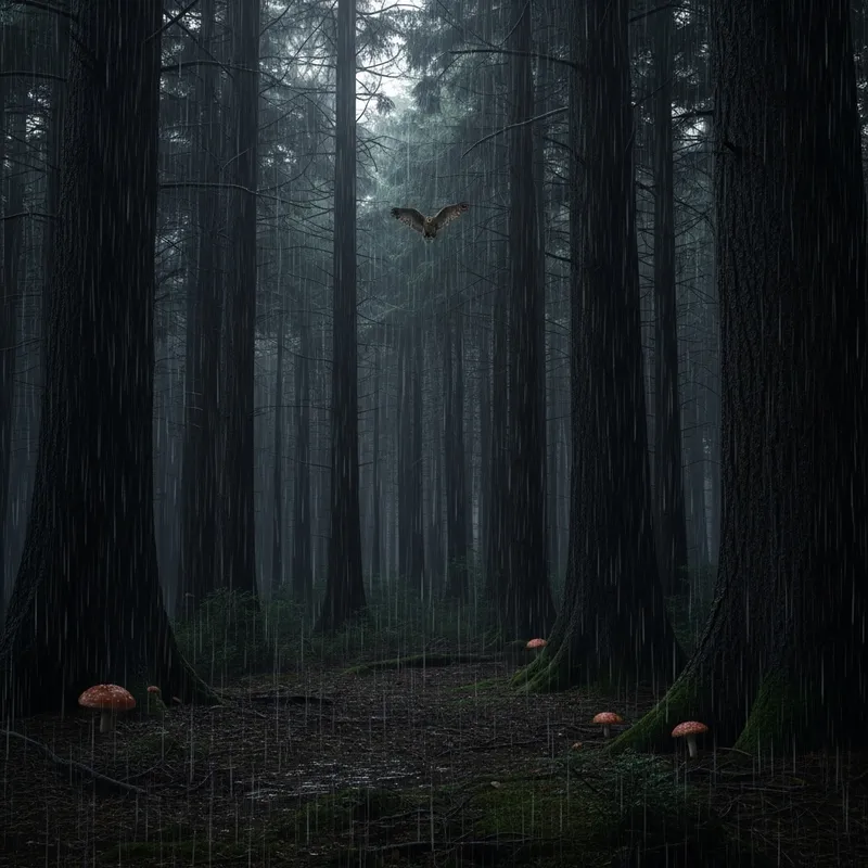 Enchanted Forest Rain | Nocturnal Downpour Ambience