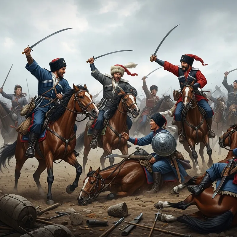 Epic Cossack Battle Scene Epic Cossack Battle Scene