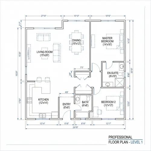 Minimalist Floor Plan Layout: Architectural Design