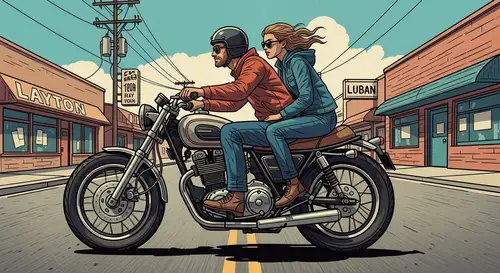 Retro American Motorcycle Ride in Layton Utah