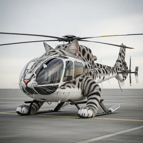Feline-Inspired Helicopter: A Unique Design