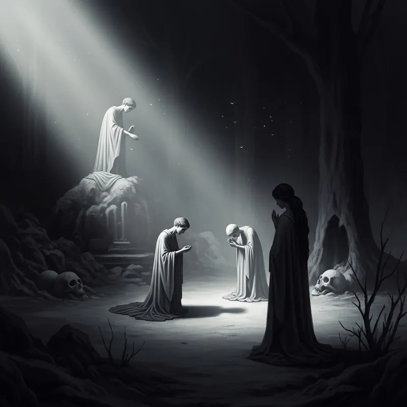 Surreal Gothic Sorrows: Ethereal Scene Inspired by Dali