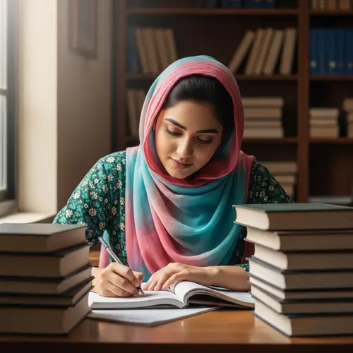 Graceful South Asian Female Student in Traditional Attire