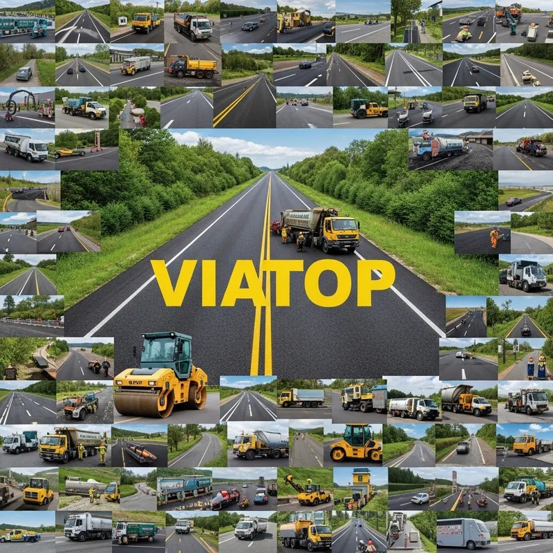 Road Construction Mosaic with VIATOP in Yellow Road Construction Mosaic with VIATOP in Yellow