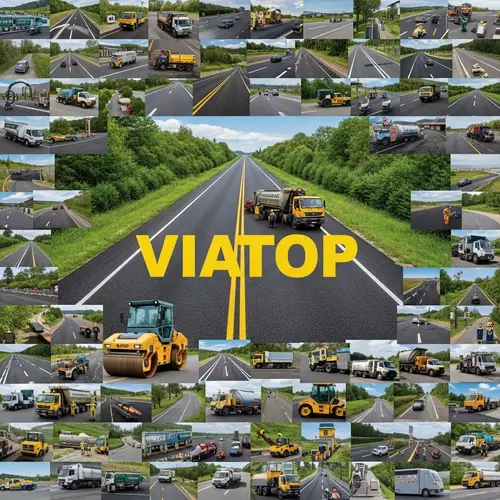 Road Construction & Maintenance Mosaic | VIATOP in Yellow