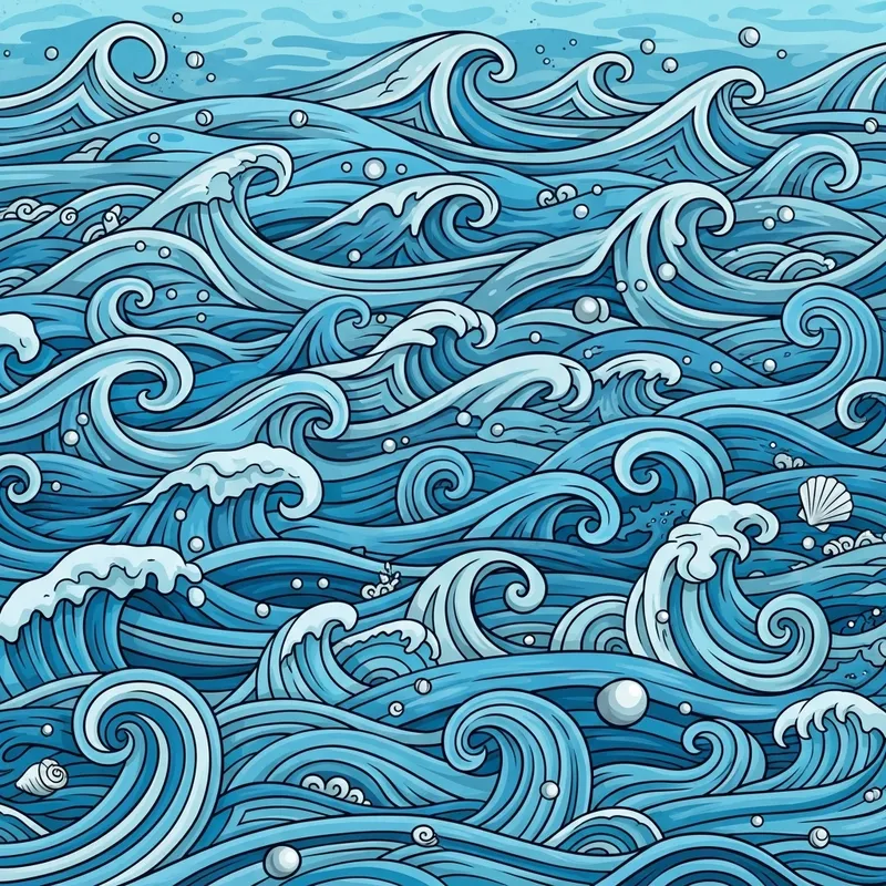 Mesmerizing Ocean Waves Art - Abstract Nature Design