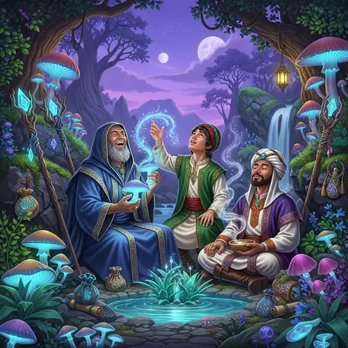 Three Magic Users in a Mythical Oasis