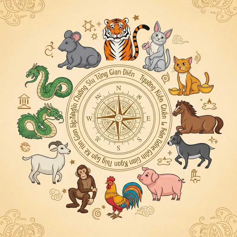 Vietnamese Zodiac Animals: Illustration & Authentic Culture