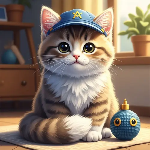 Adorable Fluffy Kitten - Cute Domestic Feline | Website Name