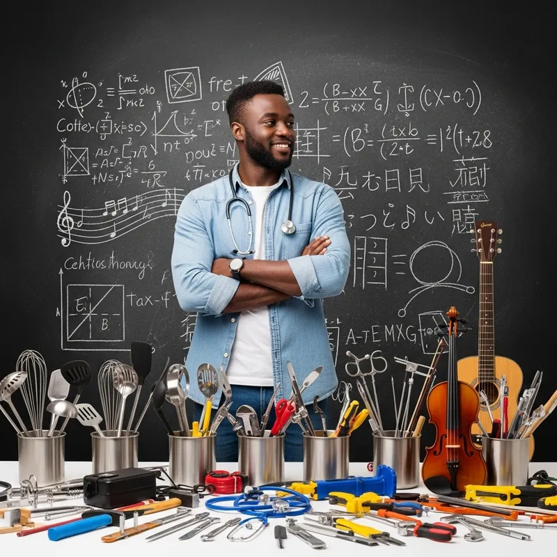 Versatile Man Demonstrating Varied Skills