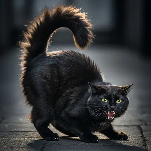 Angry Cat Displaying Aggression | Pet Behavior Insight