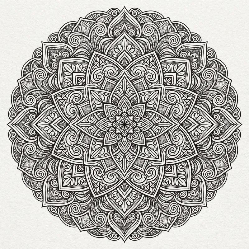 Intricate Mandala Art - Symmetrical Design