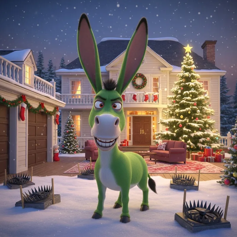 Donkey from Shrek in Home Alone Movie