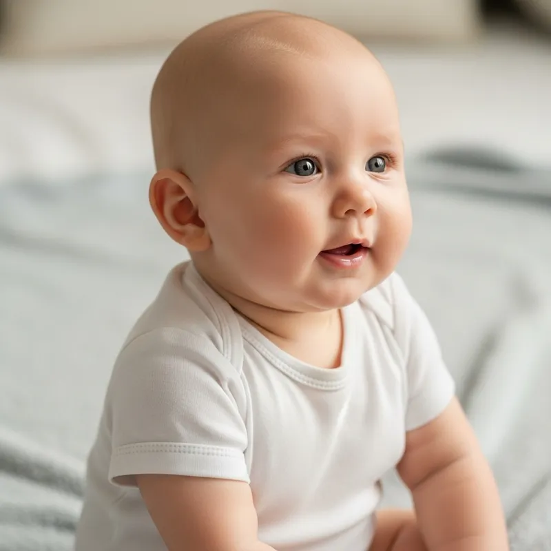 Bald Infant Photos: Cute Baby with No Hair Bald Infant Photos: Cute Baby with No Hair