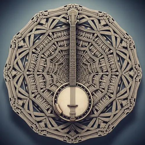 Banjo Tessellation Rotation - Optical Art Design