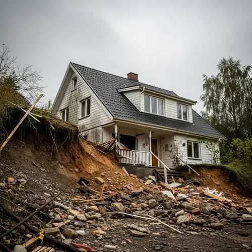 House in Danger - Landslide Risk