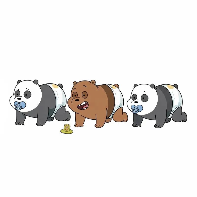 Newborn We Bare Bears Animated Cartoon