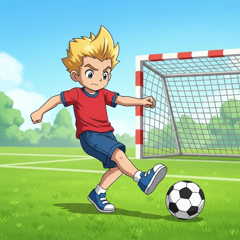 Bart Simpson Kicking Soccer Ball | Exciting Football Goal