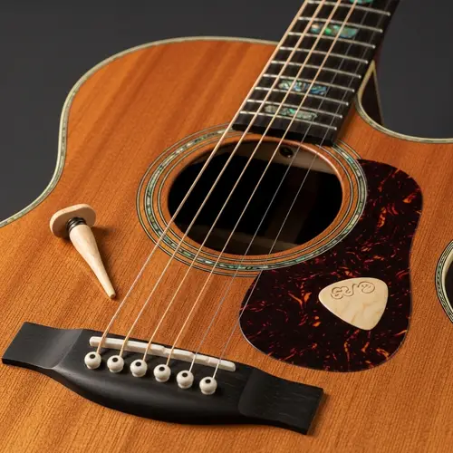 Handcrafted Mahogany Acoustic Guitar with Ebony Fingerboard