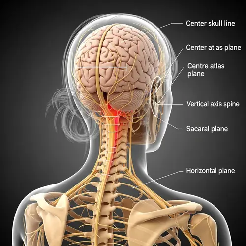 Human Nervous System Anatomy: Posterior View & Atlas Vertebrae