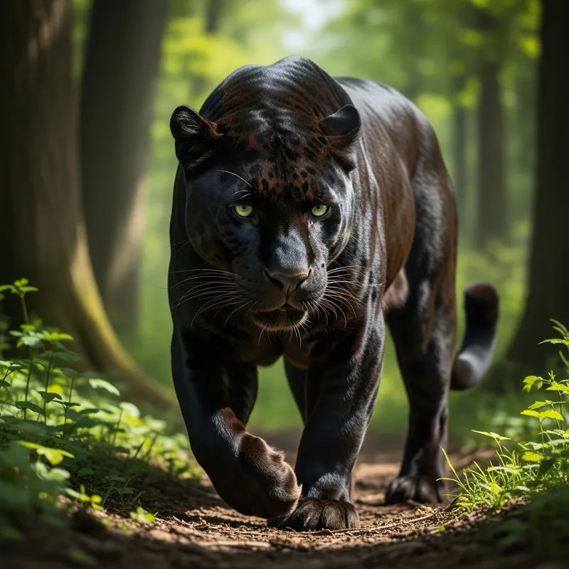Majestic Black Panther in the Wild