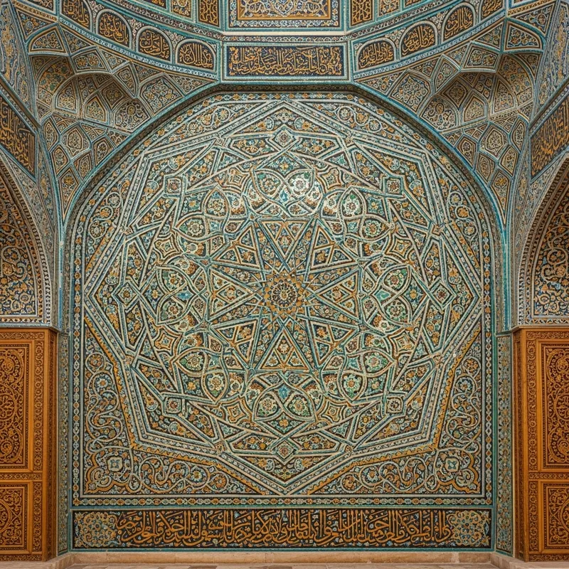 Beautiful Mosque Mosaic Art