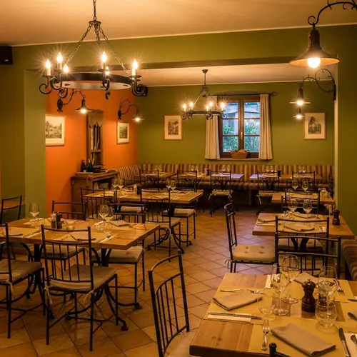 Italian Countryside Inspired Rustic Restaurant: Color Palette, Lighting & Furniture