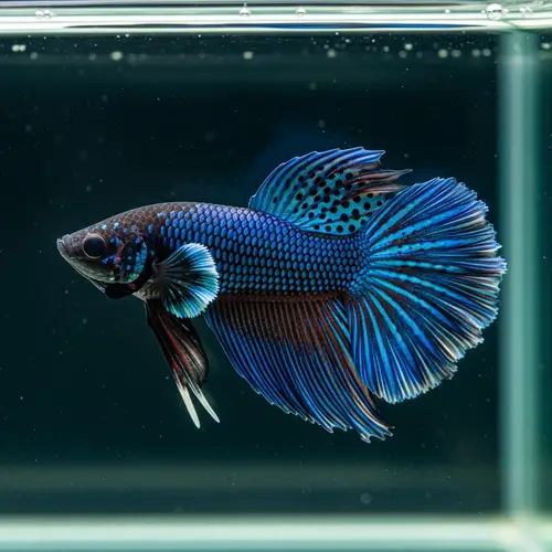 Avatar Betta HMPK Fish Blue Fin Body Black with Blue Dot