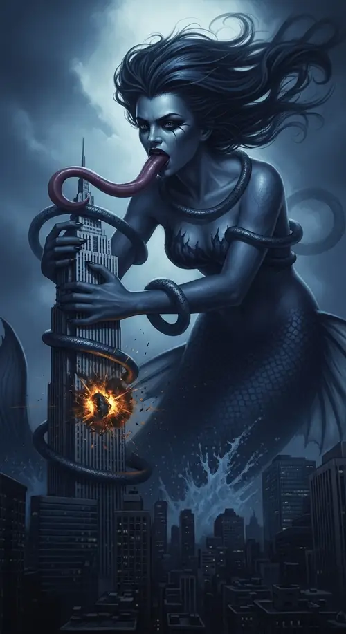 Ariel Transformed: The Colossal Mermaid of Chaos