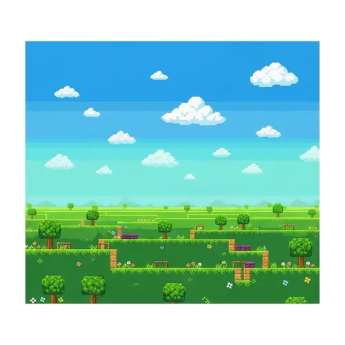 Retro 8-Bit Video Game Background Design