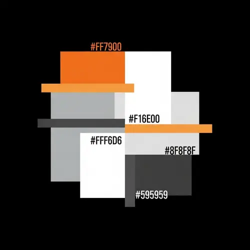 Minimalist Flat Design Graphic with Geometric Shapes & Clean Lines