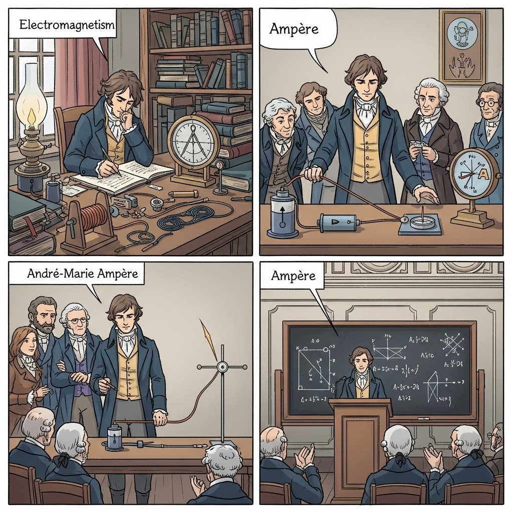 Andre Marie Ampere Inventions Drawing