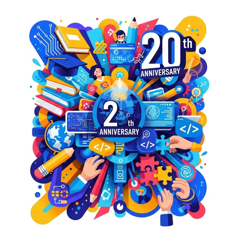 Celebrate 20 Years of Twinning: A Vibrant Digital Art