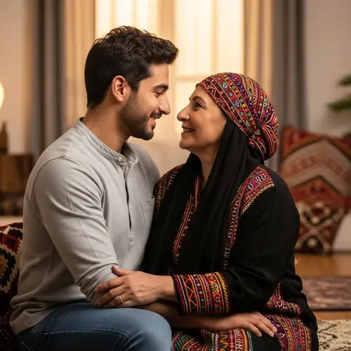 Middle Eastern Mother and Son | Loving Family Moment
