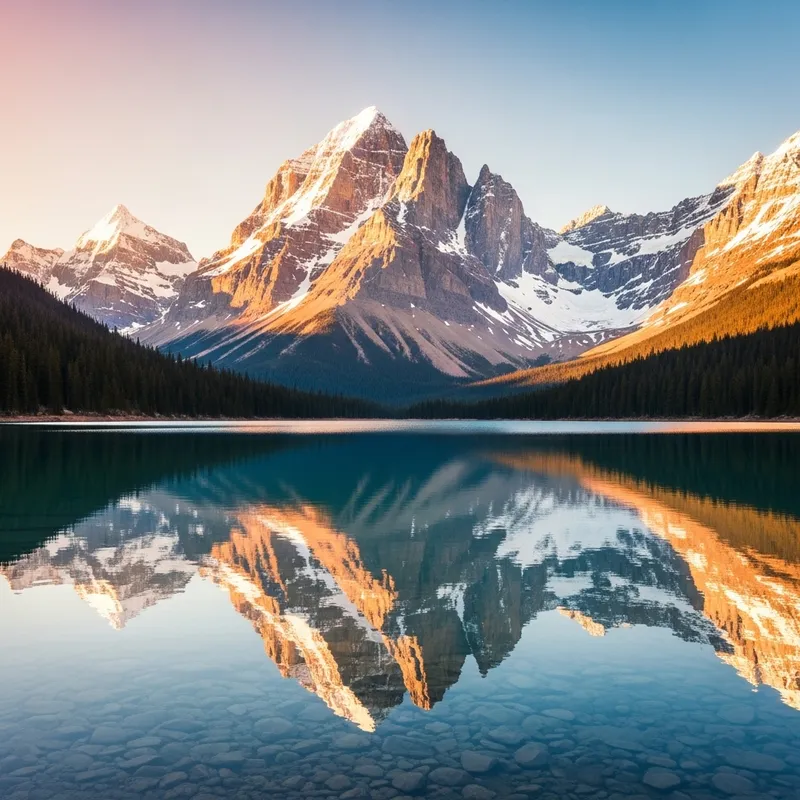 Tranquil Mountain Range in Watercolor Painting | Mountains
