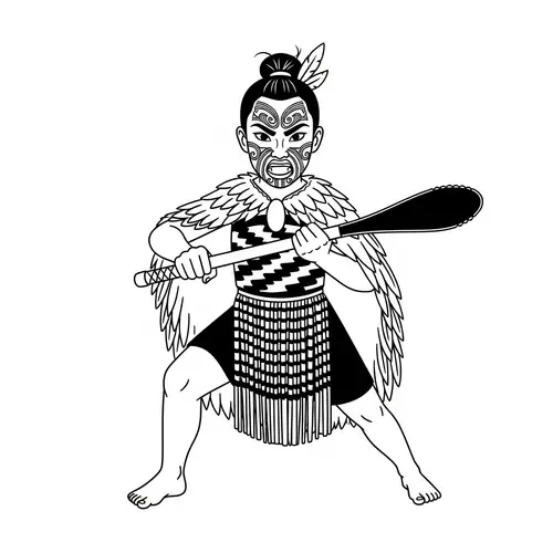 Maori Girl Warrior - Strength and Courage Displayed