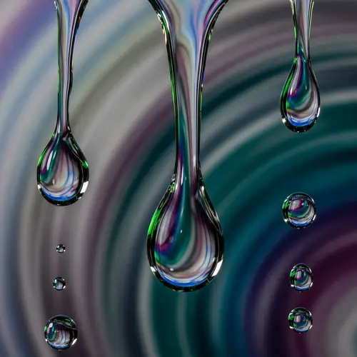 Abstract Water Droplets Art - Freshness & Contrast