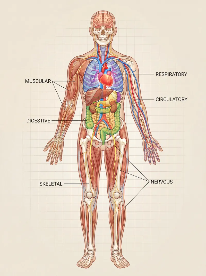 Detailed Human Anatomy Illustration for Medical Purposes