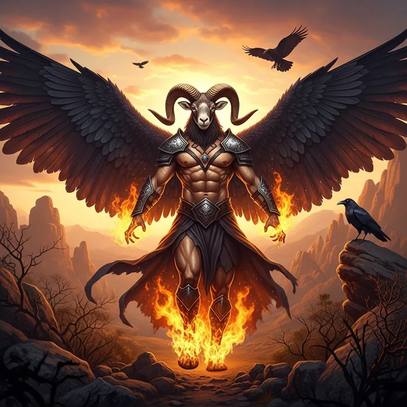 Iberian God of Fire, Valor, and Mythical Power | European Wild Sheep Deity