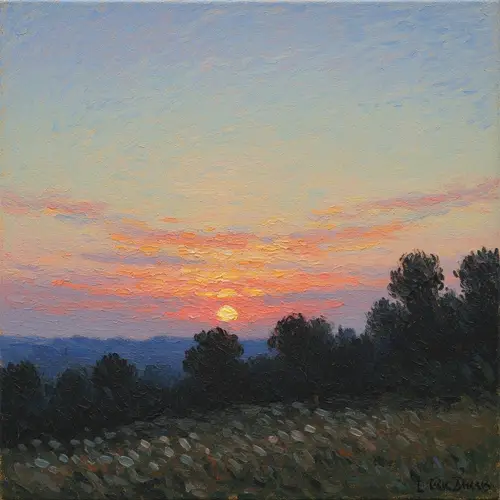 Stunning Impressionist Sunset Artwork