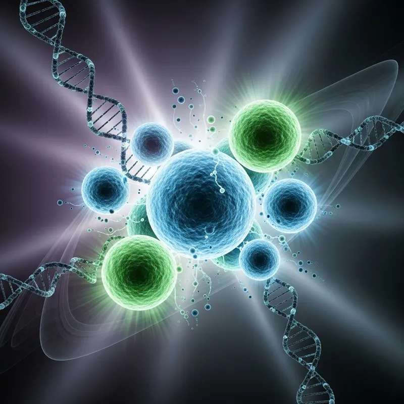 Abstract Stem Cells Art: Glowing Orbs of Life Abstract Stem Cells Art: Glowing Orbs of Life