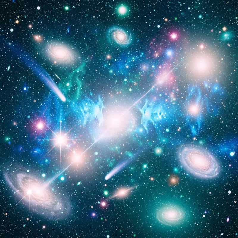 Cosmic Dreamscape: Swirling Colors in Galaxy Cosmos