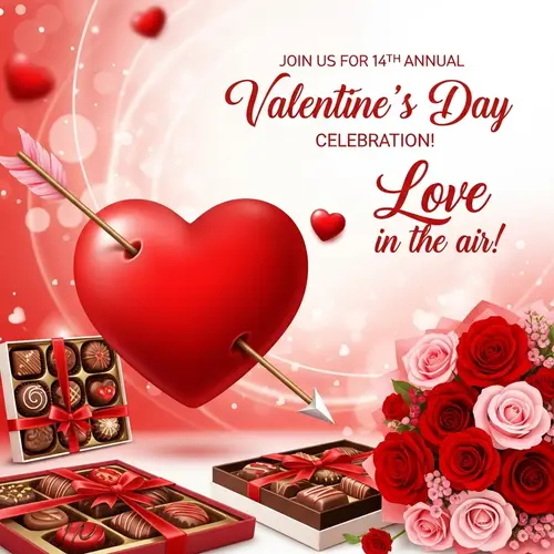 14th Annual Valentine's Day Celebration Poster Design | Love is in the Air