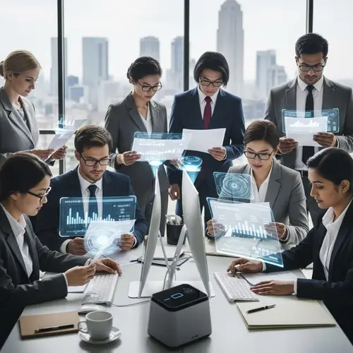 Modern Theme Audit Scene with Diverse Auditors | Tech Workspace