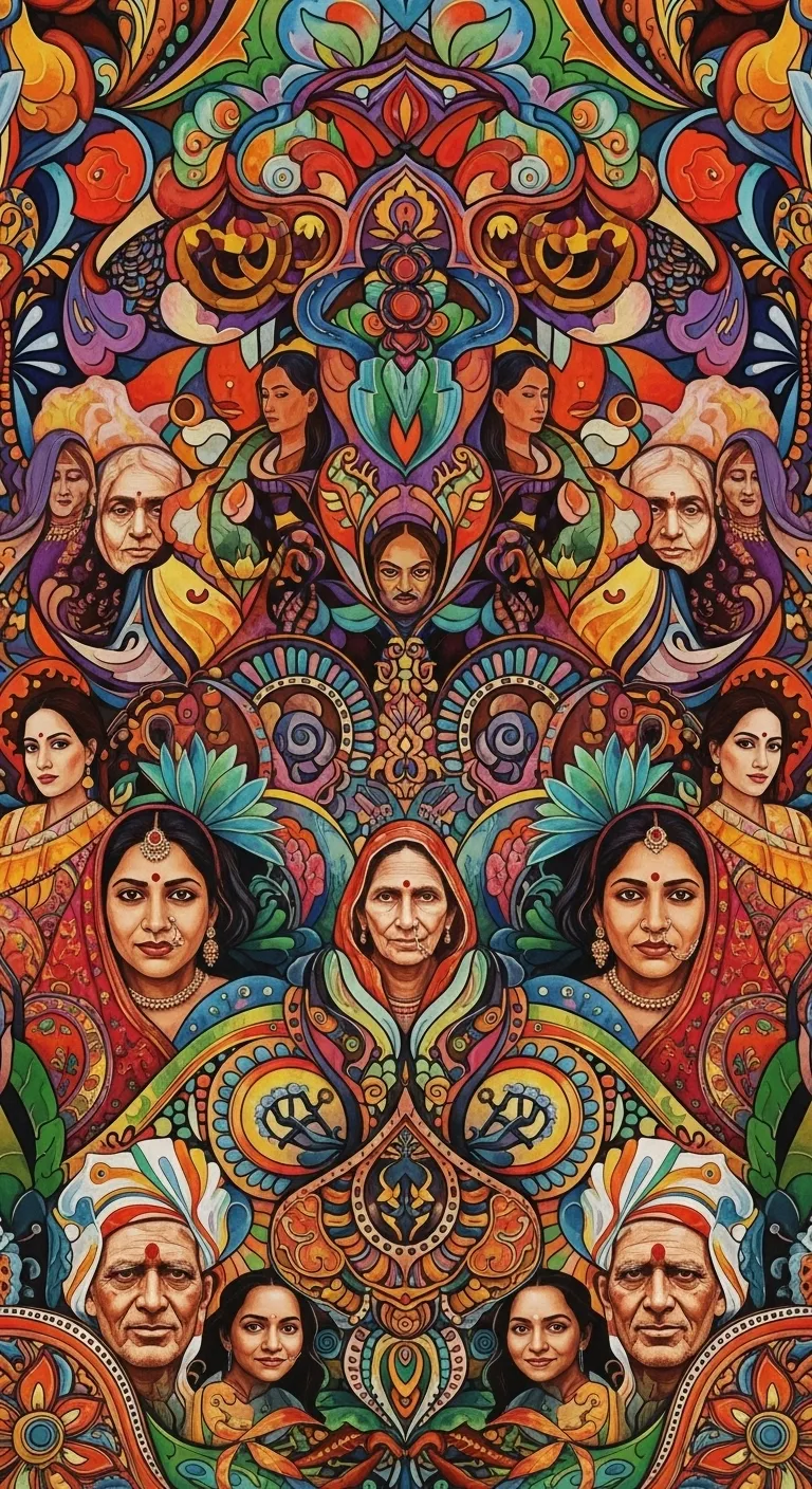 Vibrant Indian Culture Composition | Unity in Diversity